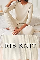 Ekouaer Womens Ribbed Knit Pajama Sets 2 Piece
