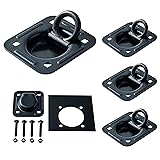 Lonffery 4 Pack Recessed D-Ring Tie Down Anchors