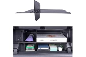 JKCOVER Glove Box Divider Organizer Compatible with 2025+ Toyota 4Runner(6tn Gen 4Runner) Accessories Insert Storage Black ABS Plastic