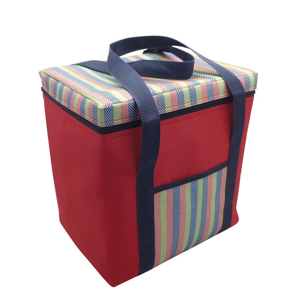 Mochila/Mochila nevera roja con rayas. 17 l de capacidad. De Al ...