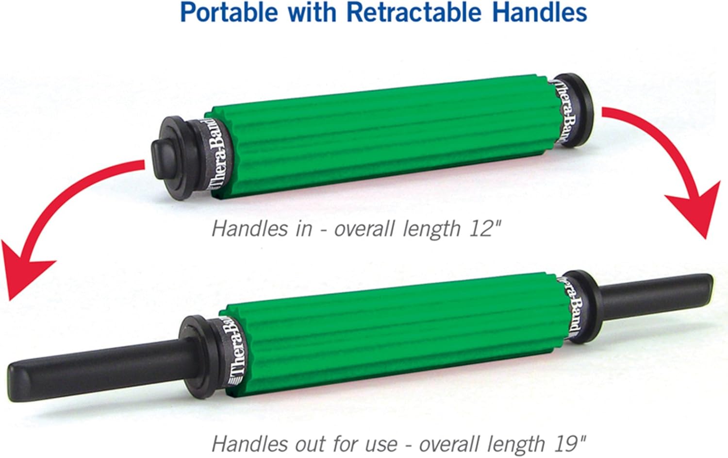 TheraBand Roller Massager +, Muscle Roller Stick for Self-Myofascial Release, Deep Tissue Massage Rolling Pin, Trigger Point Release, Muscle Soreness, Best Gifts for Runners, Athletes, Crossfit: Clothing