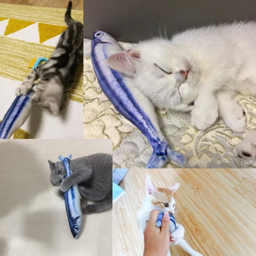 KTCLCATF Coolfm Coolfm Catnip Toys Set Simulation Fish Shape Doll Interactive Pets Pillow Chew Bite Supplies for Cat/Kitty/Kitten Fish Flop Cat Toy Catnip Crinkle Toys 3PCS (QDY-3PCS) : Pet Supplies