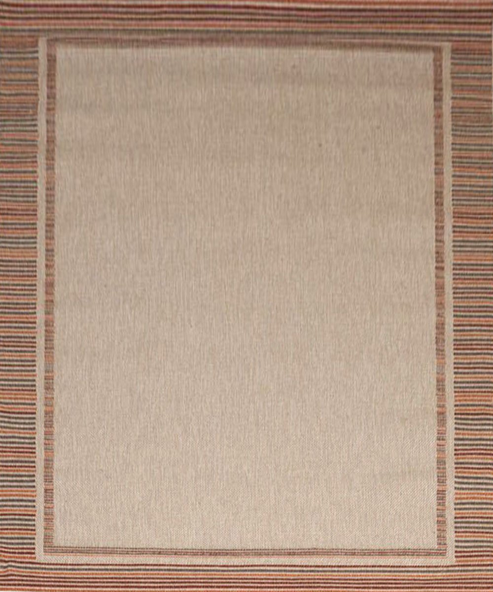 ASPECT Tabriz Bodered Indoor/Outdoor Rug-Natural with Border pattern/120x170cm, Polypropylene, Beige, 120 x 170 cm