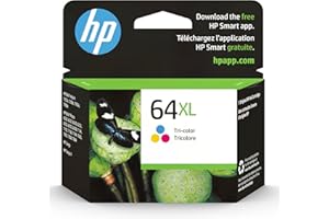 HP 64XL Tri-Color High-Yield Ink Cartridge Printers | Works with Printer Series: Envy Inspire 7950e; Envy Photo 6200, 7100, 7800; Tango | Eligible for Instant Ink | N9J91AN