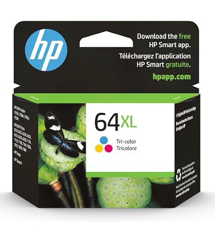 64XL Color Ink Cartridge Remanufactured For HP Ink 64 64 XL Ink Work For Envy Photo 7155 7120 6252 6255 7100 7158 7164 Tango Series Printer (1...