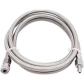 PCP Paintball Air Filling Hose Whip Extension Stainless Steel HPA Air Line,Co2 Hose (stainless steel 36in)