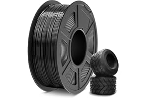 SUNLU TPU 3D Printer Filament 1.75mm, High Speed 95A TPU Filament, 1KG Flexible 3D Filament for Fast Printing, Dimensional Accuracy +/- 0.03mm, Suitable for Most FDM 3D Printers. (Black)