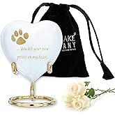 White Small/Mini Size Heart Keepsakes Urn for Pets/Cat's Ashes (3 Inches from Each Side) Unique Medium Urn - Tiny Urns - Miniature Cremation Urn - Keepsake Urn - Funeral Urn - Small Pet Earn -ERN