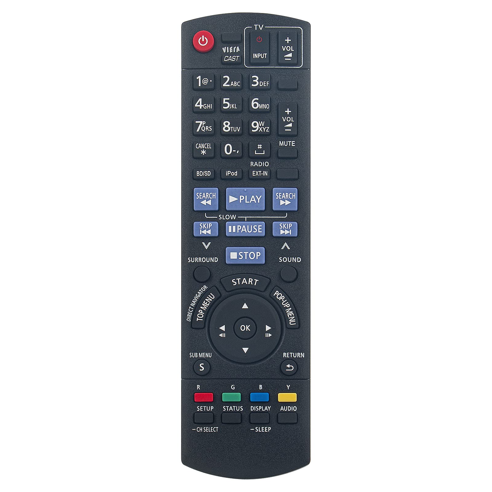 New N2QAKB000072 Replace Remote Control - N2QAKB000072 DVD Remote Control Replacement fit for PANASONIC DVD Home Theater System N2QAKB000072 SA-BT200 SA-BT300 Remote Controller