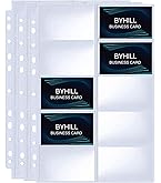 Amazon Basics Plastic Business Card Organizer Sleeves for 3-Ring Binder, Transparent Card Holder, 8.5 x 11 inches, 25-Pack : Arts, Crafts & Sewing