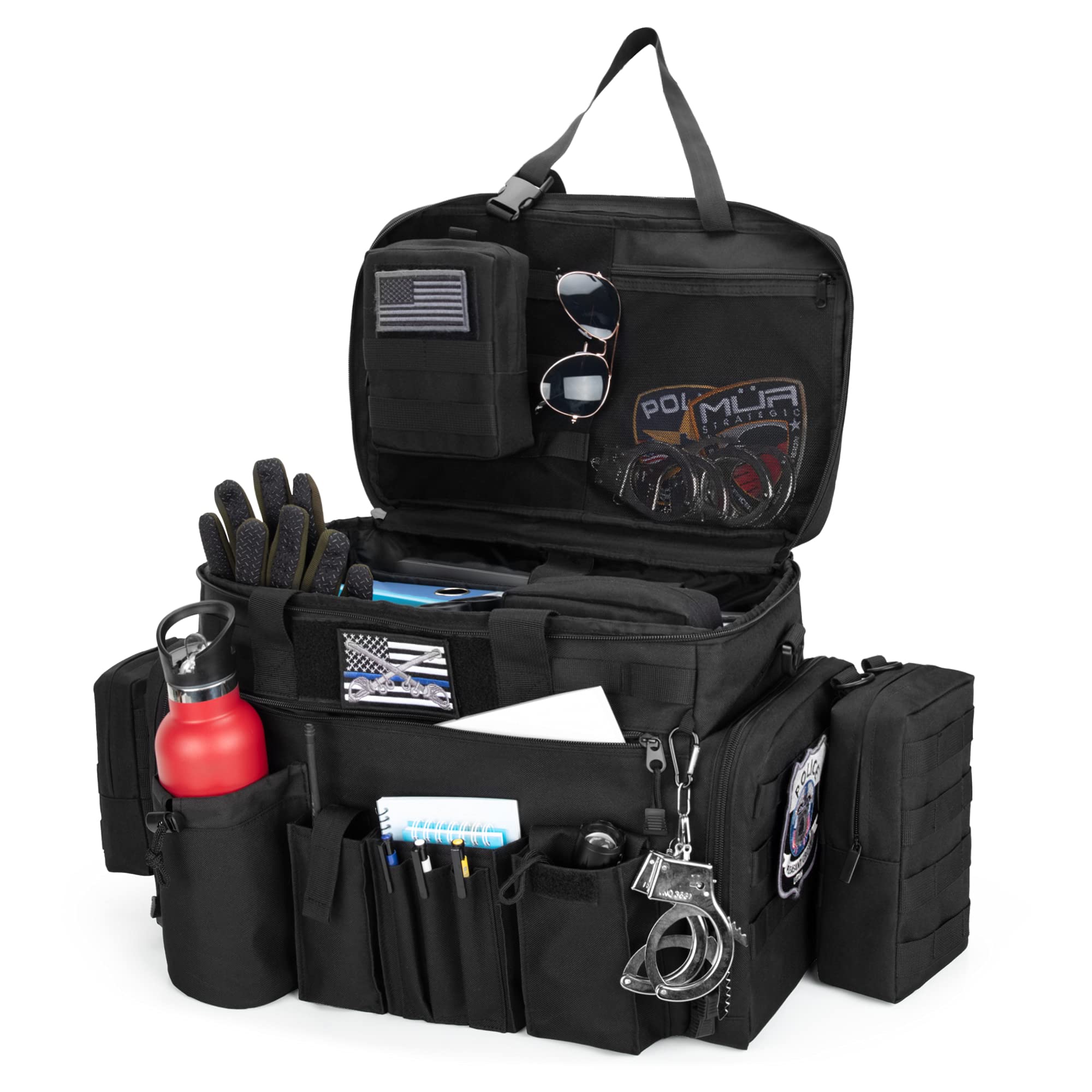 Photo 1 of Trunab Patrol Bag, Police Duty Bag, Car Front Seat Organizer with 15.6” Tablet and Laptop Storage for Law Enforcement, Police Patrol, MOLLE Compatible