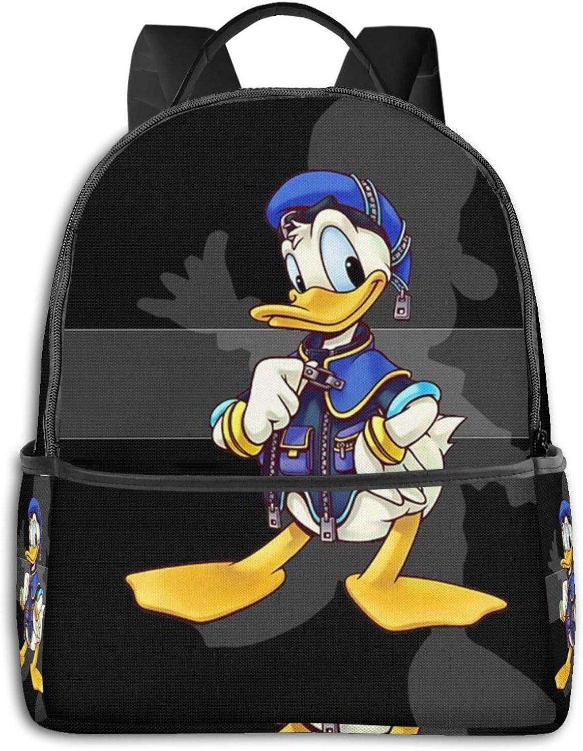 Cartoon Donald Duck Backpack Smooth Zipper Travel Bag Laptop Bags