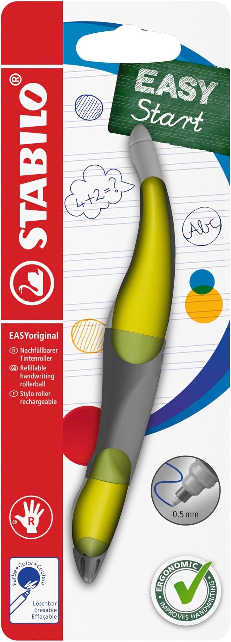 Stabilo EASYoriginal Ergonomic Rollerball Right-Handed Lime Green 1 Pack