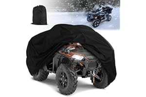 QYMOTO ATV Cover,Large ATV Cover XL 2-UP 4 Wheeler Quad Waterproof Outdoor Full Protection Heavy Duty 420D Windproof for CFMOTO Cforce 600 1000 Tour,Polaris Sportsman 570,Can am Outlander 570 850