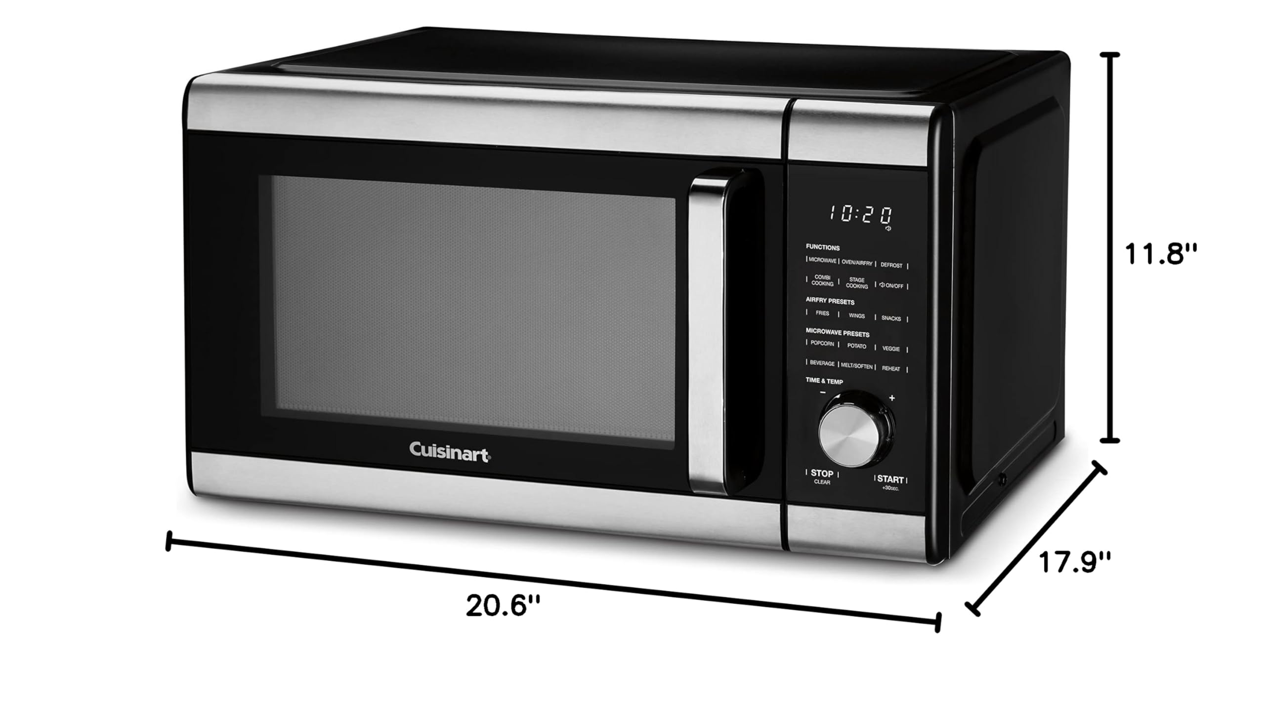 Cuisinart 3-in-1 Microwave AirFryer Oven, Black