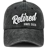Goyklrb Retired Since 2026 Hat for Men Women Retirees, Funny Adjustable Cotton Embroidered Retirement Baseball Cap