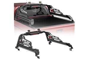 KURMT Adjustable Universal Truck Bed Roll Bar, Sport Bar Roll Bar for Full Sizes & Mid Size Pickup Trucks Compatible with Ford F-150/F-250/F-350, Silverado & Sierra & Ram1500/2500/3500, Colorado & Canyon