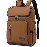 YALUNDISI Laptop Backpacks Travel Backpack Carry On Backpack Casual Daypack with USB Charging Port for Men Women Brown