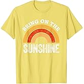 Bring On The Sunshine Vintage Rainbow Top Sunshine T-Shirt Small