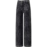 blibean Tween Girls Wide Leg Jeans Zimbaplatinum Demin Pants Size 6-15 Years