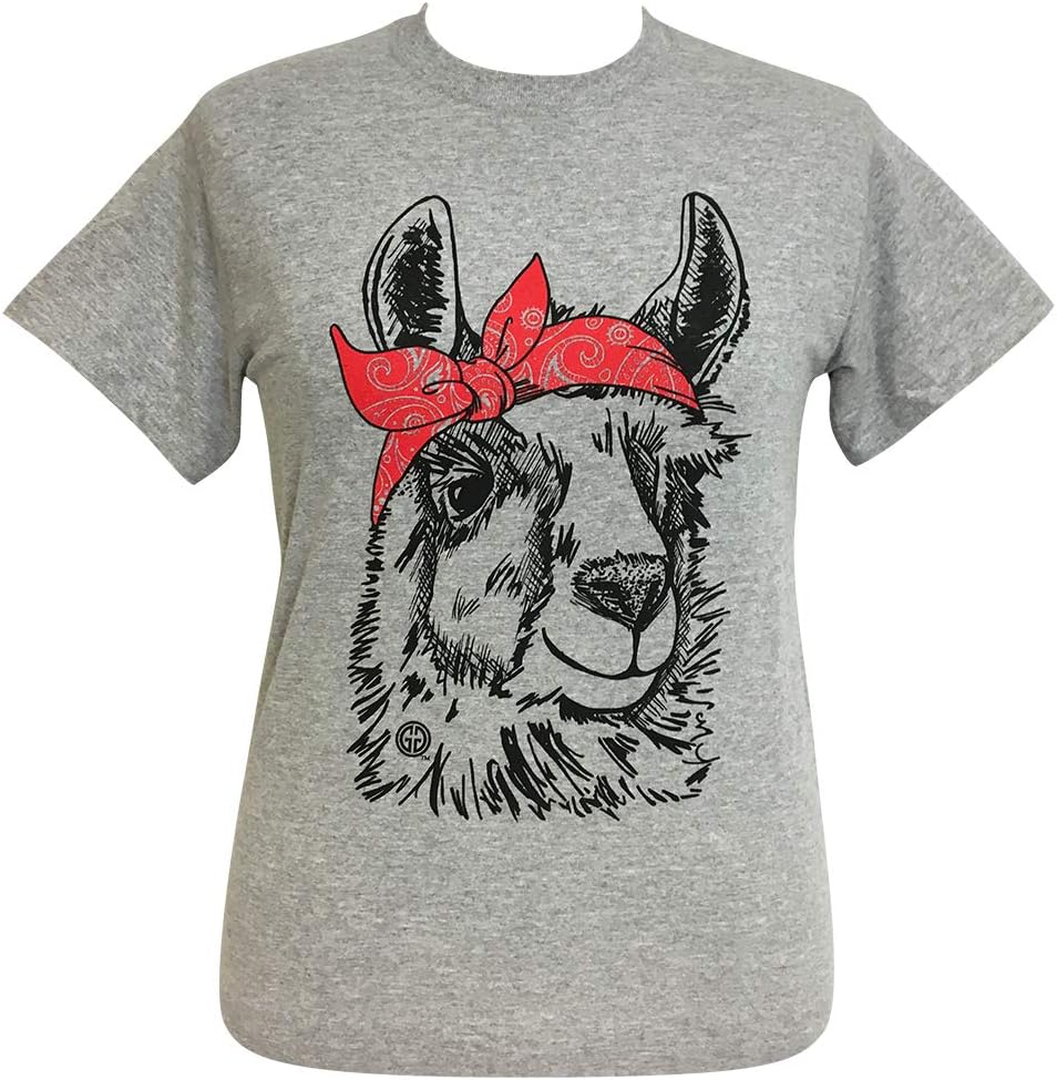 Girlie Girl Paisley Bandana Llama Preppy Short Sleeve T-Shirt