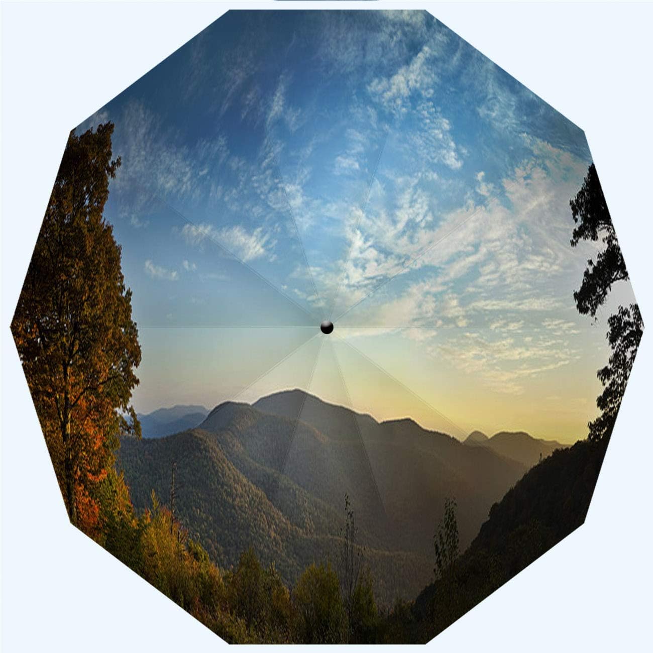 Amazon Com Rldsess Blue Rainproof Patio Umbrella Automatic Opening And Closing Blue Ridge Mountains In Autumn Panorama Windproof Rainproof Men Ladies 10 Ribs 42 Inches Garden Outdoor