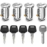 4 Pack Lock Cores Compatible with Thule One-Key System Lock Cylinders | Replacement Key Cylinder for Bike Rack Roof Cargo Roof Rack Towers Ski Rack Accessories