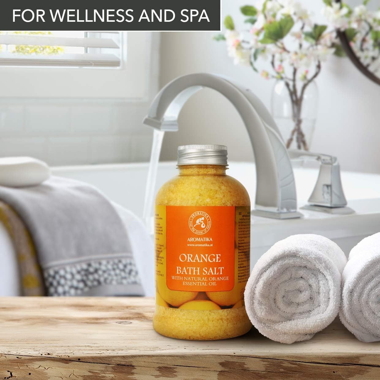 AROMATIKA Orange Bath Salts with Natural Essential Oil - Image 5
