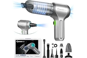SakerPlus Car Vacuum Cleaner-Wireless Handheld Car Vacuums with Best Suction,Brushless Motor 12000PA Maximum Power,3 in 1 Mini Portable Vacuum Cleaner Cordless for Home,Office,Kitchen,Cars