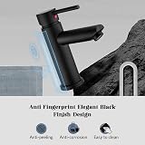 Peppermint Black Matte Bathroom Basin Mixer Tap Single Lever Faucet view 2