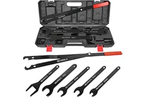 BILITOOLS Fan Clutch Removal Tool Kit, Fan Clutch Wrench Set 22 36 40 47 51 MM with Pulley Holder