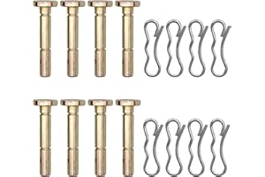YGQ 738-04124A Shear Pins Cotter Pins kit 714-04040 .25" X 1.50" Compatible with MTD Cub Cadet Troy-Bilt Craftsman Two-Stage 