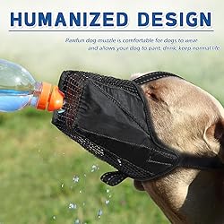 PAWFUN Dog Muzzle, Soft Mesh No Barking Pet Muzzles