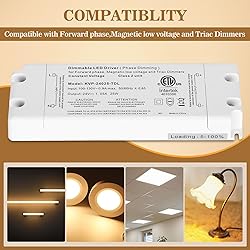 25W Dimmable LED Driver, 120V AC to 24V DC