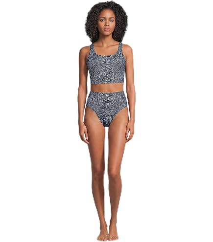 Lands' End Women's Tugless Monokini Swim Dress Swimsuit 2 Black : Clothing, Shoes & Jewelry