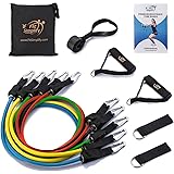 Fit Simplify Resistance Tube Bands 12 Piece Set with Instruction Booklet