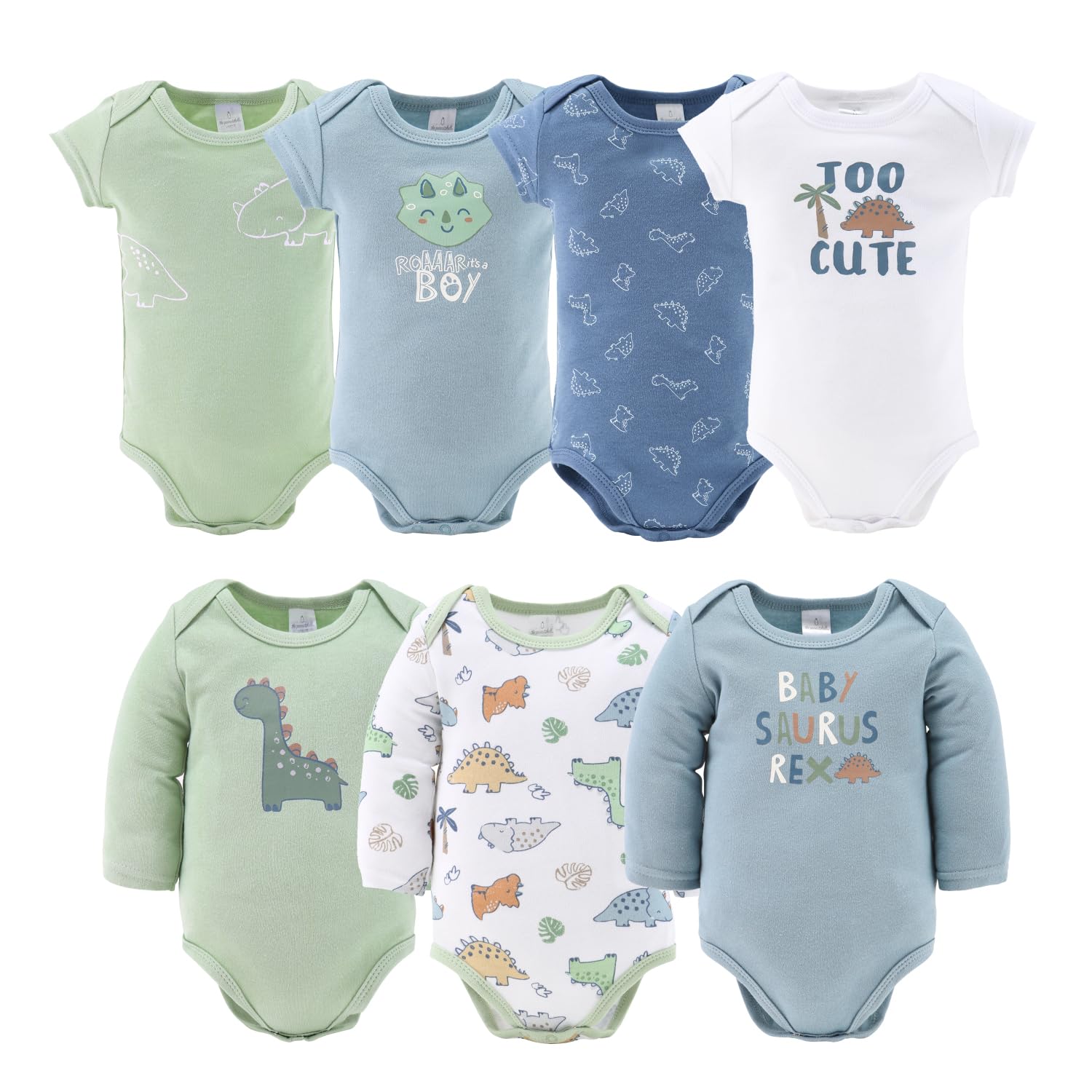 The Peanutshell Baby Layette Gift Set for Baby Boys - 23 Piece New Born Baby Boy Gift Set, Baby Clothes & Newborn Essentials Must Haves - Newborn Baby Boy Clothes 0-3 Months - Dinosaur