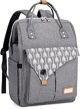 Lekebaby Nappy Changing Bag Backpack with Changing Mat Grey Arrow Print
