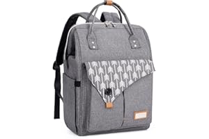 Lekebaby Diaper Backpack, Waterproof Travel Diaper Bag Baby Diaper Bag for Mom with Changing Pad & Pockets & Stroller Straps