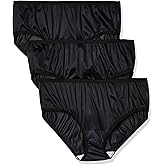 Shadowline Women's Hipster Underwear Nylon Silky Panties 3 Pack 11042