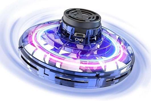 Flynova Fliegendes Spielzeug Mini Drohne Flug Spielzeug Ufo Drohne Hubschrauber Fliegender Spinner Fur Kinder Erwachsene Mini Flugzeug Mit 360 Drehbaren Led Leuchten Fur Indoor Outdoor Blue Amazon De Spielzeug
