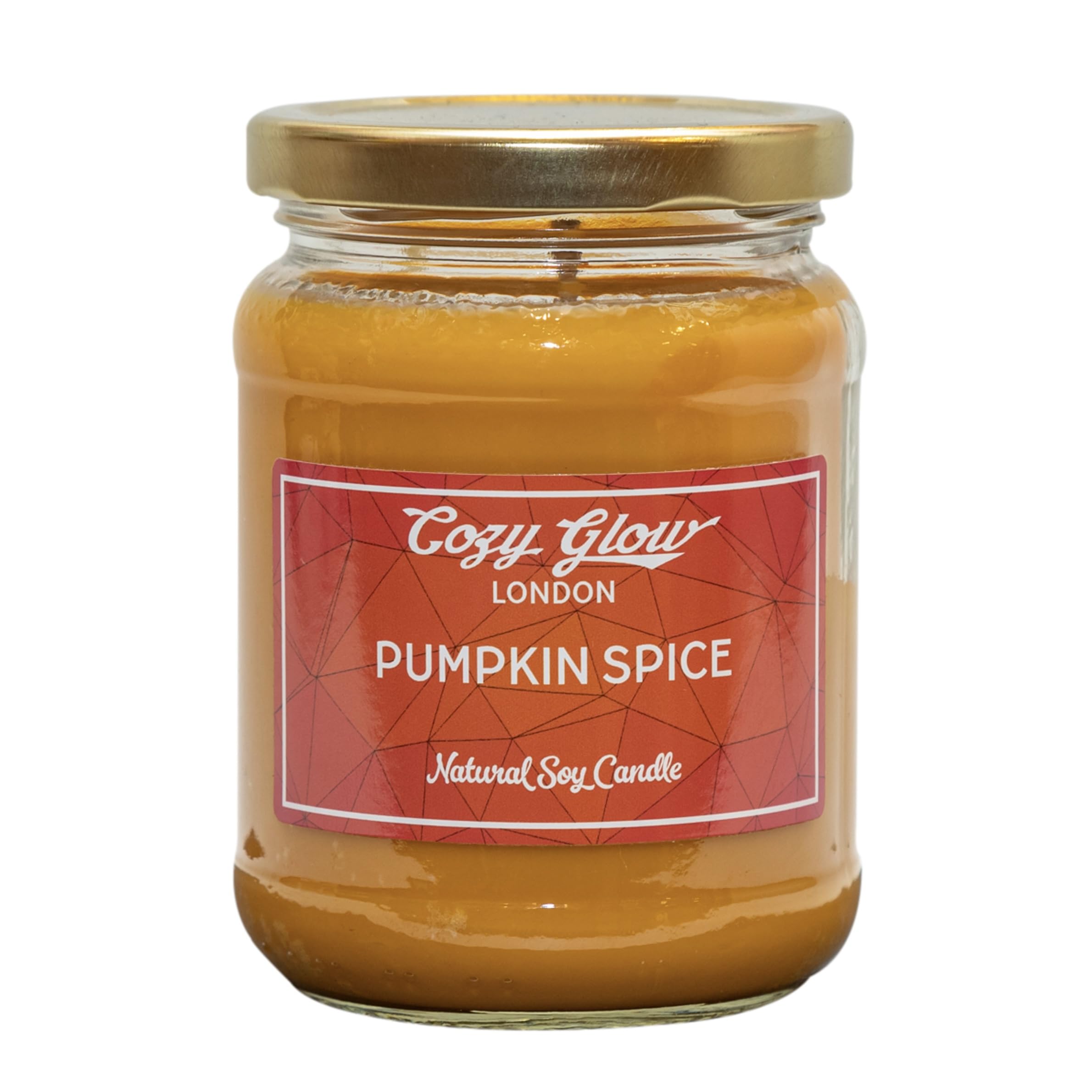 Cozy Glow Pumpkin Spice Scented Candle | Large Jar Soy Candle | Long Burning: up to 80 Hours | Perfect Autumn Gift