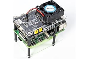 SunFounder Raspberry Pi 4 UPS Power Supply, Acrylic Case, Protect The Raspberry Pi and Data, 5V/3A 2000 mAh, Battery Pack, Co