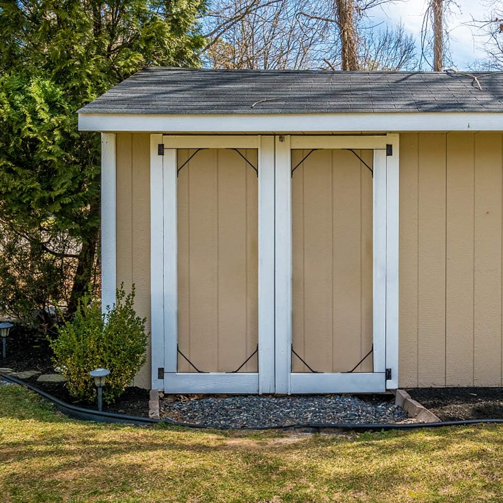 Gate Corner Brace Bracket w/Hinge Kit for Shed Doors Driveway Corral