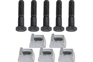 SYUNSXOON 5 Pack Mobile Home Wheel Rim Bolts & Clamps, Durable Hardware Hexagon Bolt Replacement Axle Trailer Wheel Bolts and Wedges