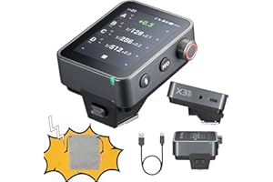 GODOX X3 PRO TTL Wireless Camara Flash Trigger,2.4G Wireless Touchscreen Flash Transmitter,Built-in Lithium Battery,High-Defi