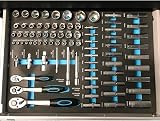 US PRO 7 Drawer Roller Tool Box Cabinet with Full Tool Set Grey/Black view 3
