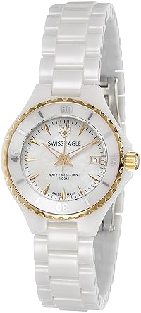 Swiss Eagle Analog Silver Dial Womens Watch-SE-6066-33