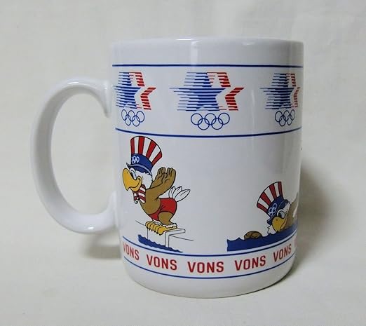 Amazon Co Jp 1984年開催 ロサンゼルス オリンピック Sam The Olympic Eagle イーグル サム 水泳 マグカップ ホビー