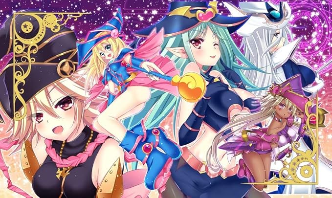 Amazon 遊戯王 ブラック マジシャン ガール 幻想の見習い魔導師 ガガガガール サイレントマジシャン チョコマジシャンガール プレイマット おもちゃ ホビー